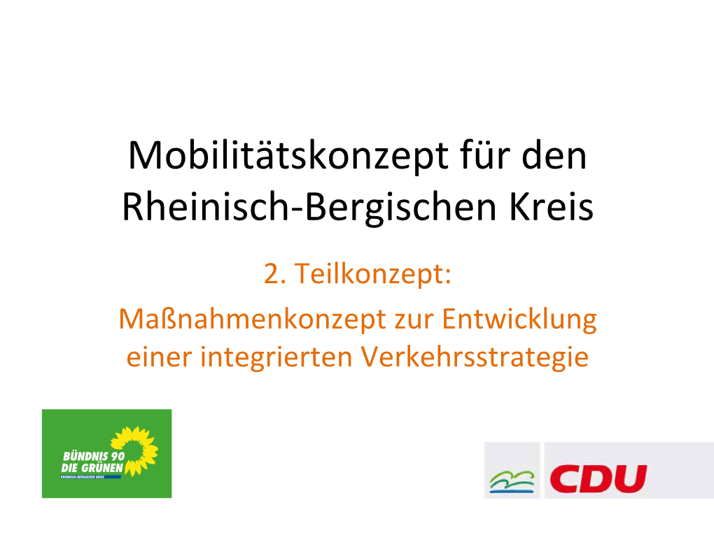 Mobilitätskonzept Für Den Rheinisch-‐Bergischen Kreis