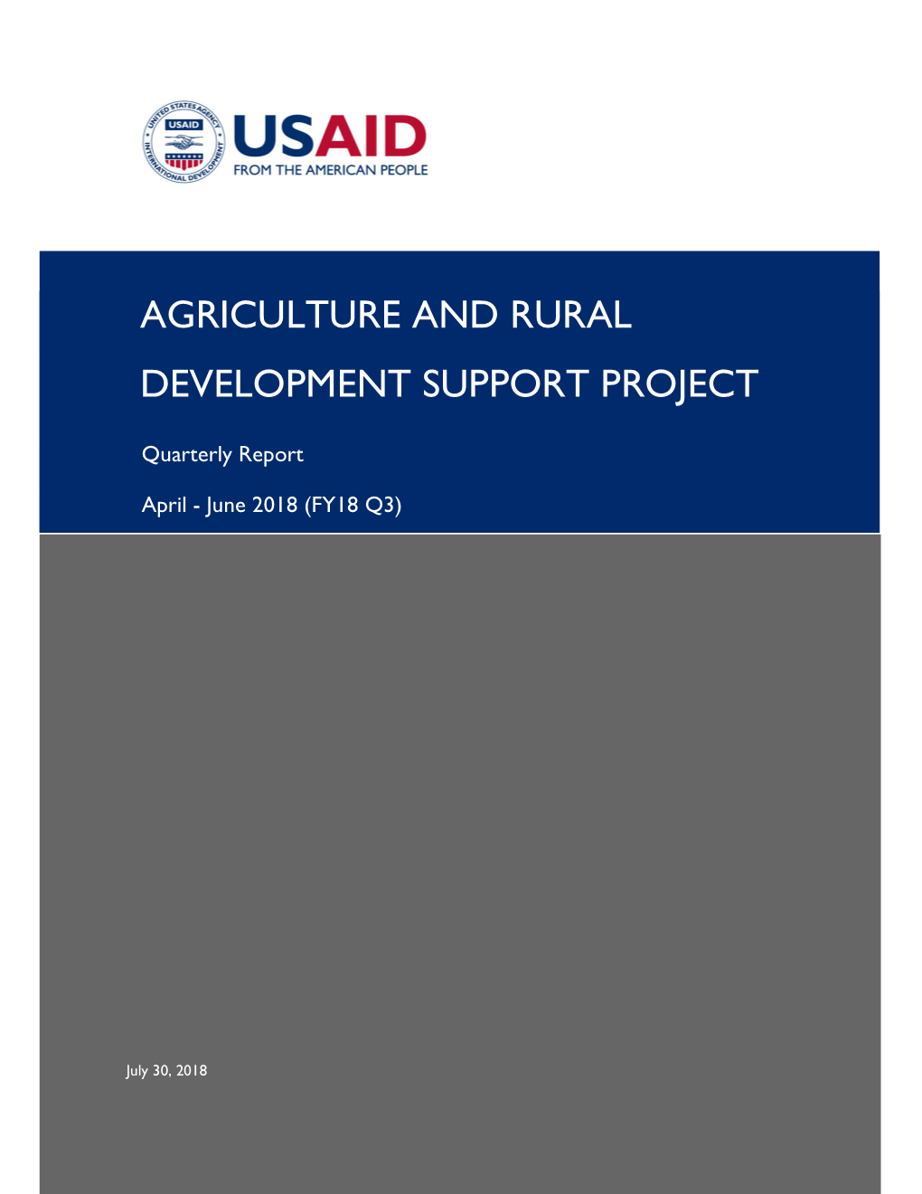 Agriculture and Rural Development Support Project