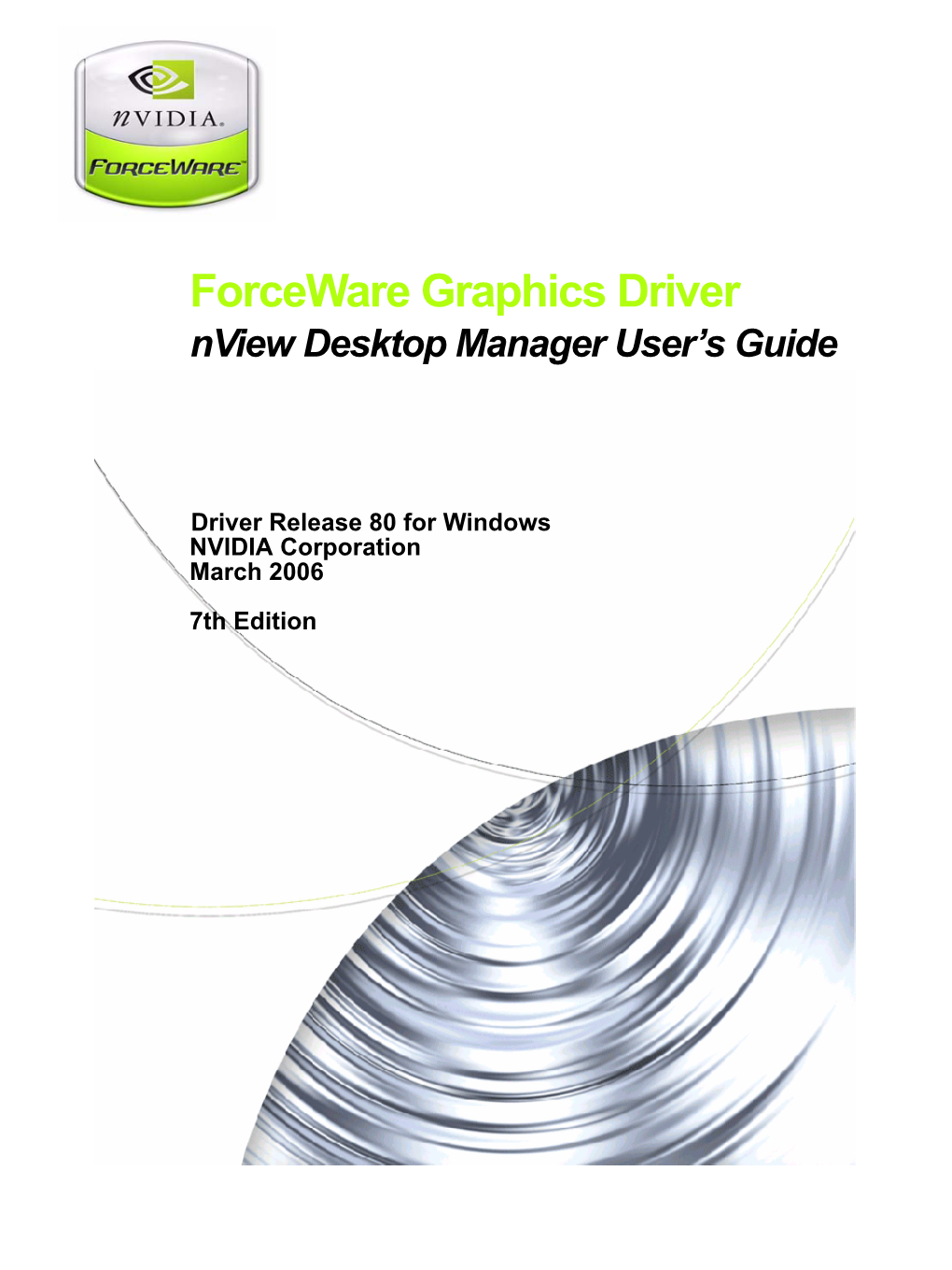Forceware Graphics Driver Nview Desktop Manager User’S Guide