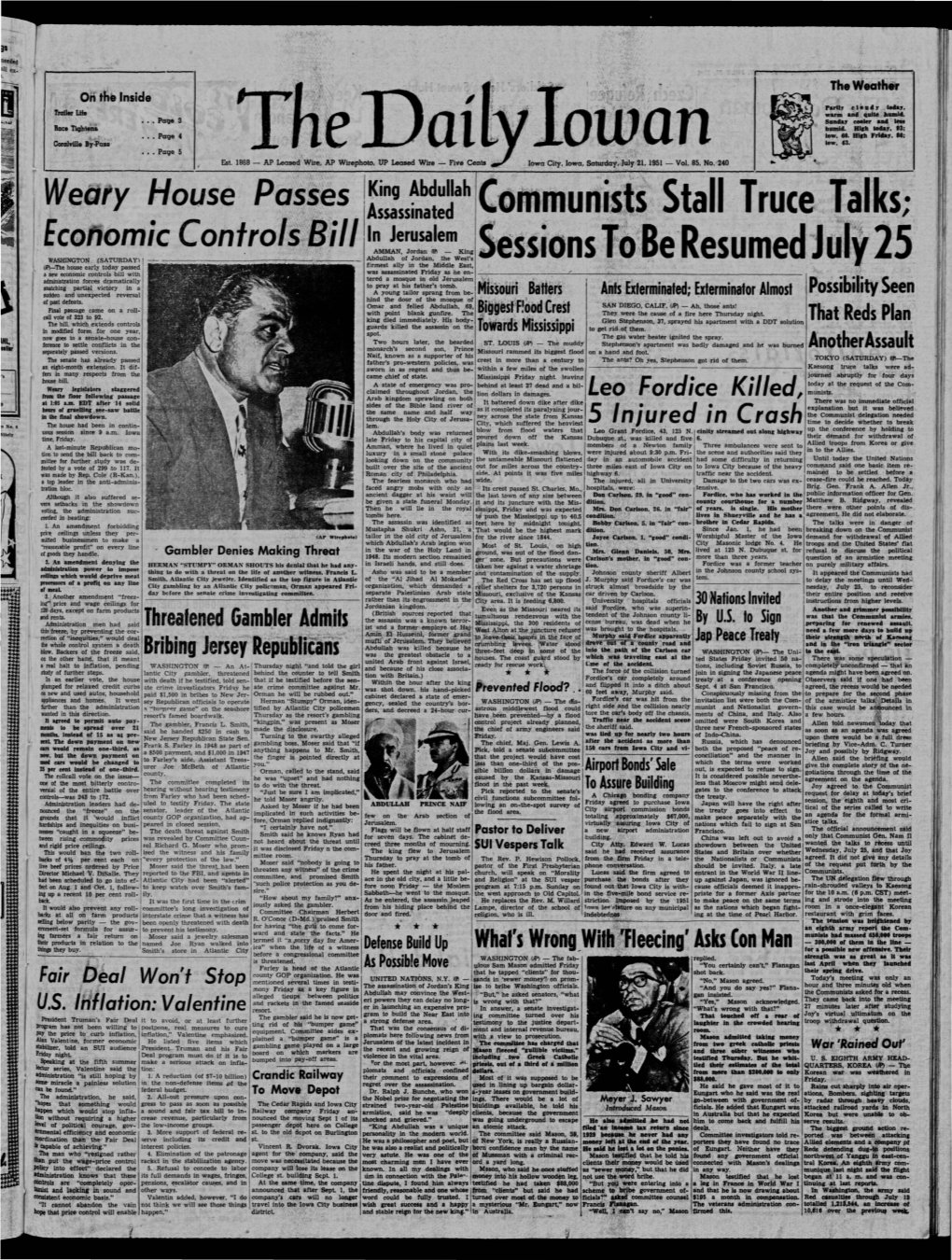 Daily Iowan (Iowa City, Iowa), 1951-07-21