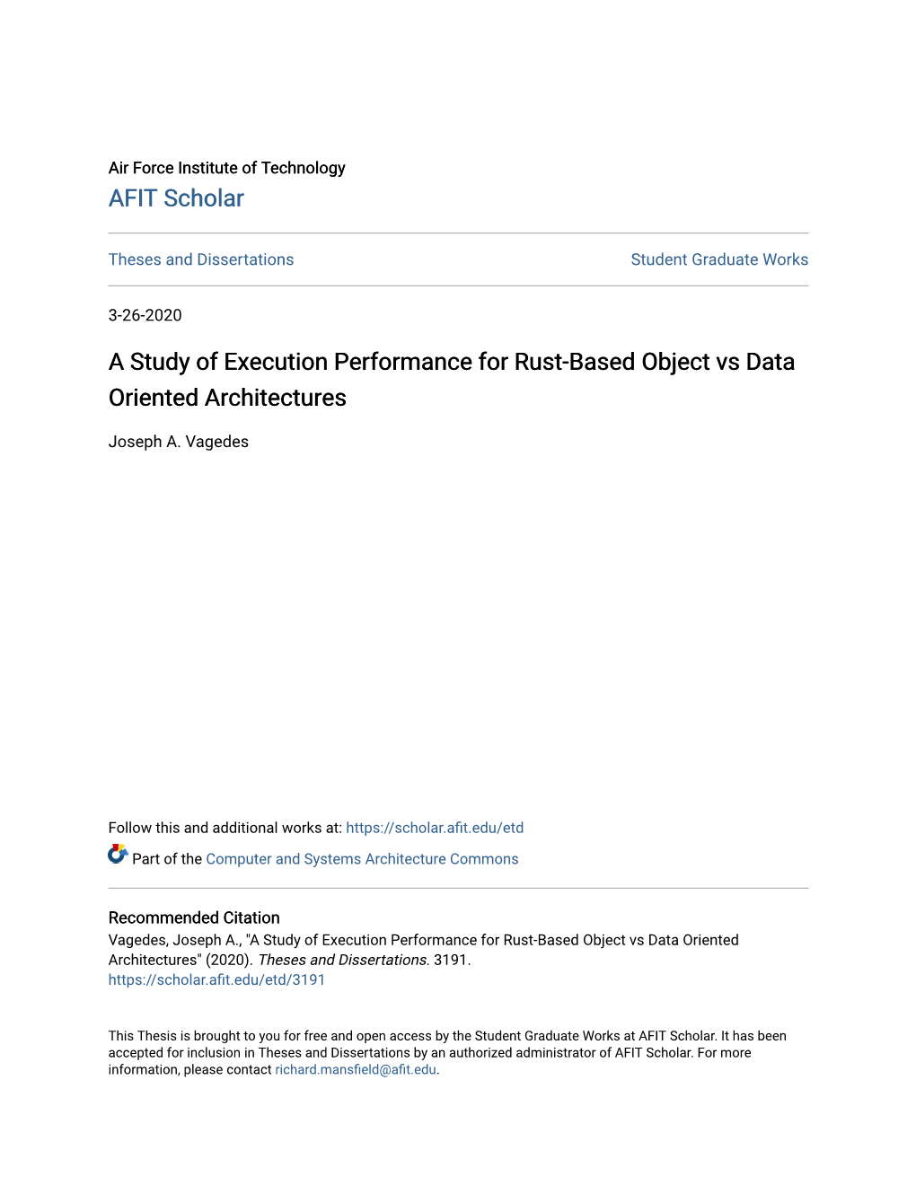 A Study of Execution Performance for Rust-Based Object Vs Data Oriented Architectures