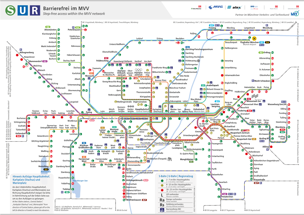 Barrierefrei Im MVV Step-Free Access Within the MVV Network Partner Im Münchner Verkehrs- Und Tarifverbund