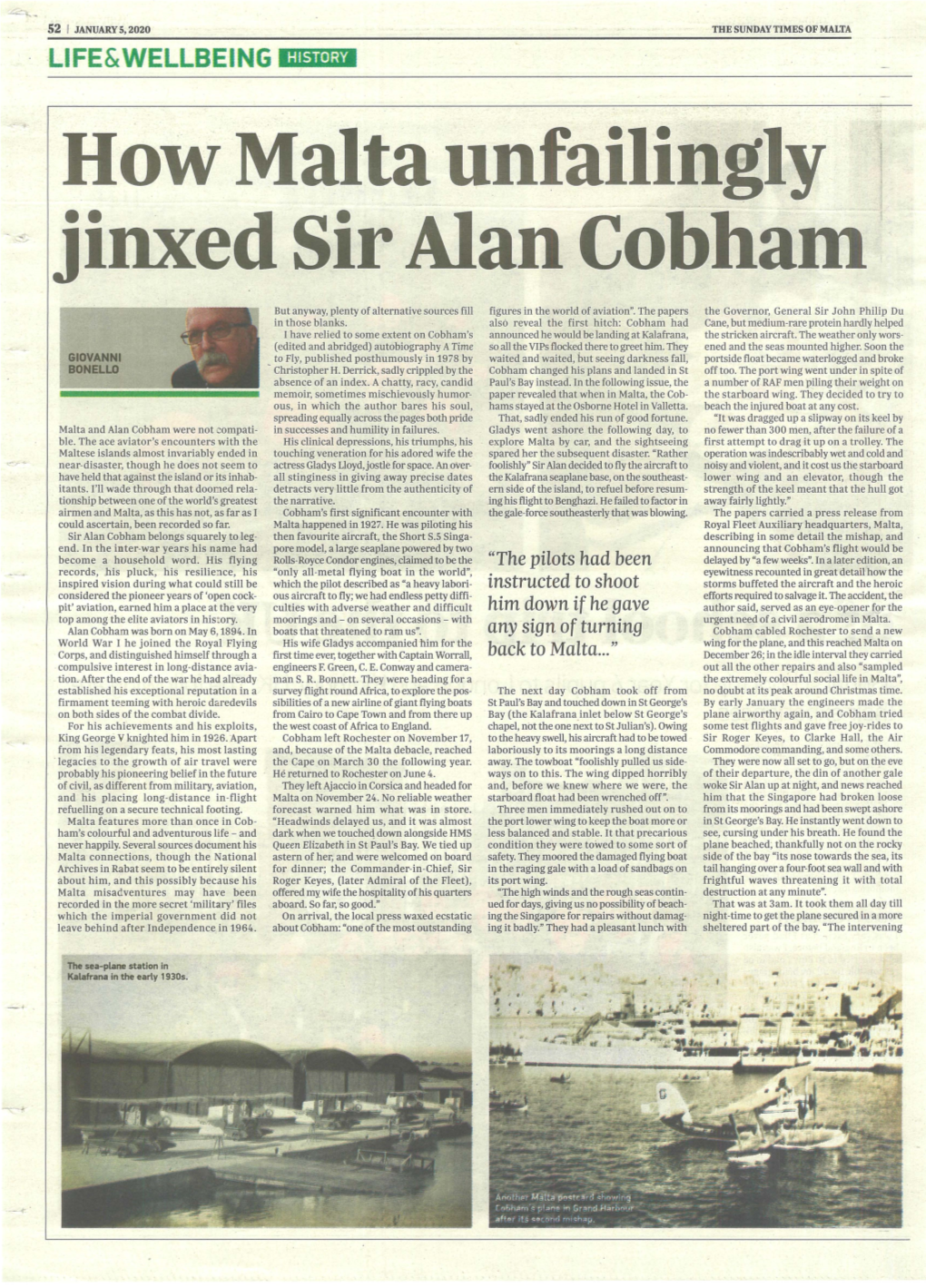 How Malta Unfailingly Jinxed Sir Alan Cobham