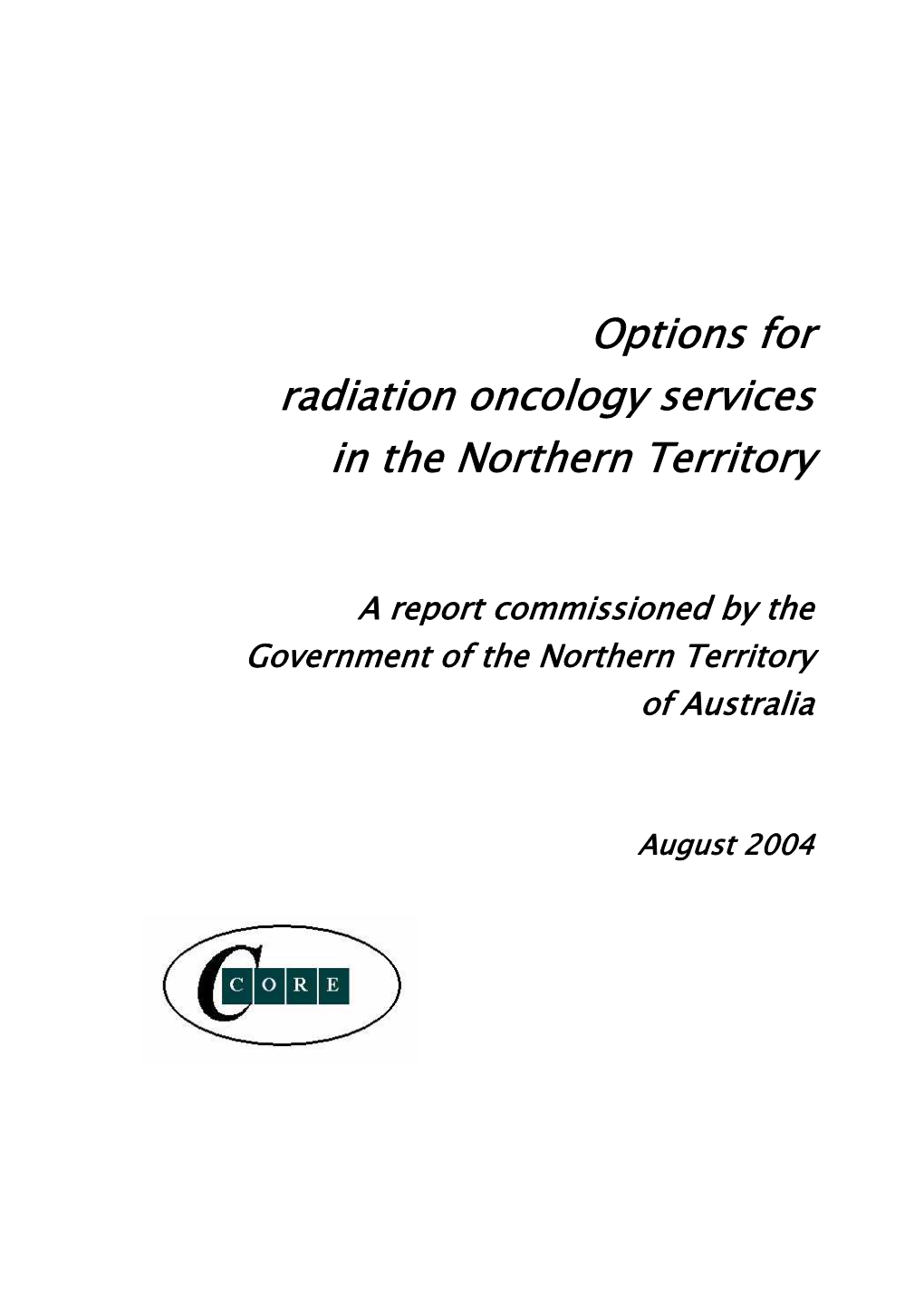 Radiotherapy Services in the NT