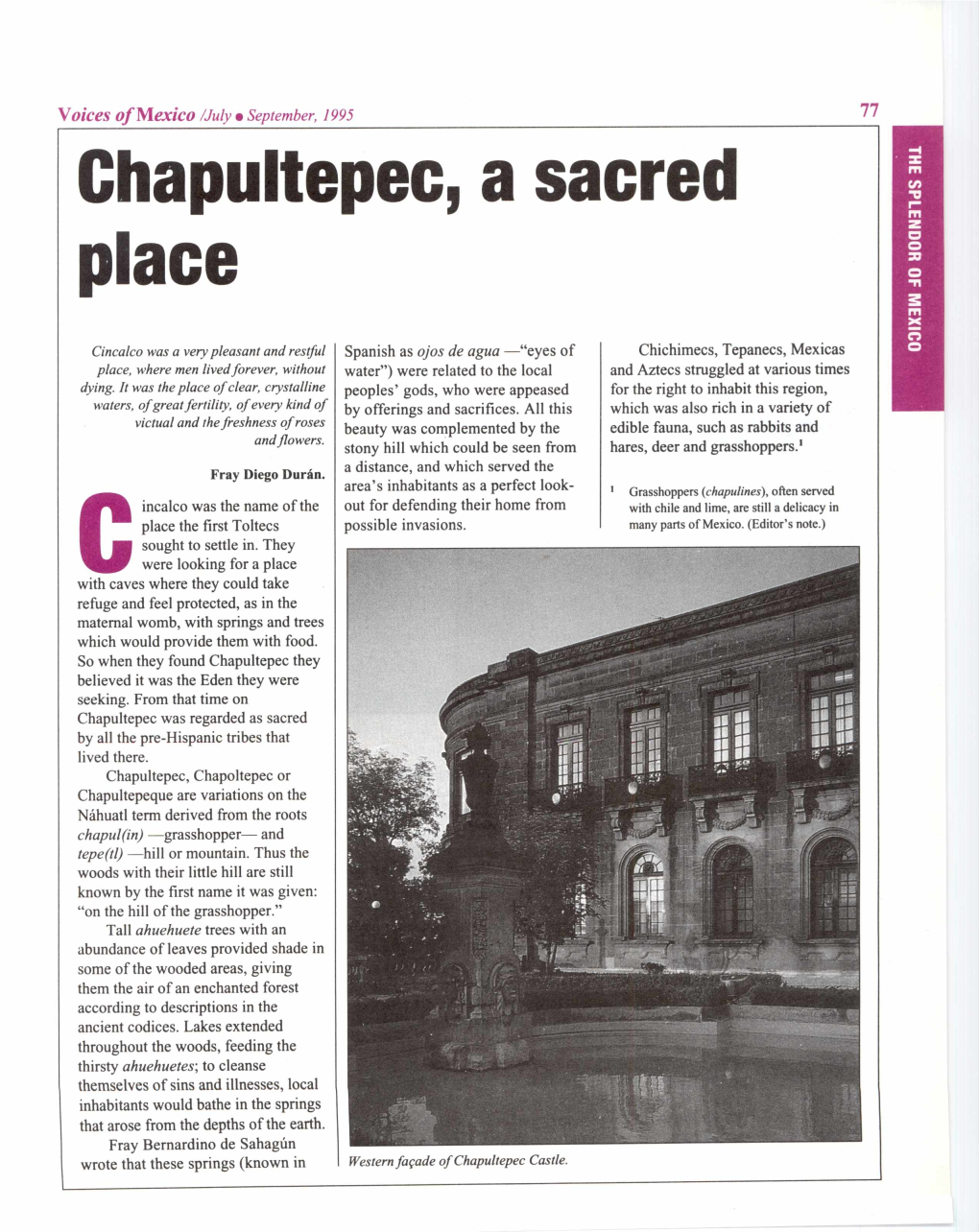 Chapultepec, a Sacred Place