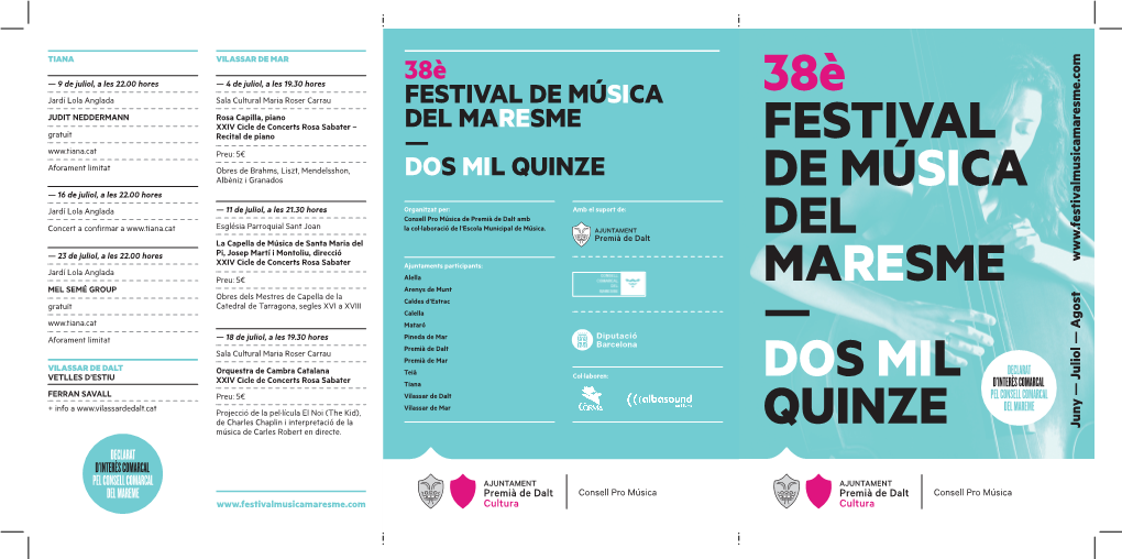 38È Festival De Música Del Maresme