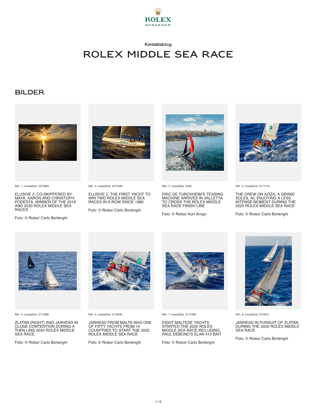 Rolex Middle Sea R Olex Middle Sea Race