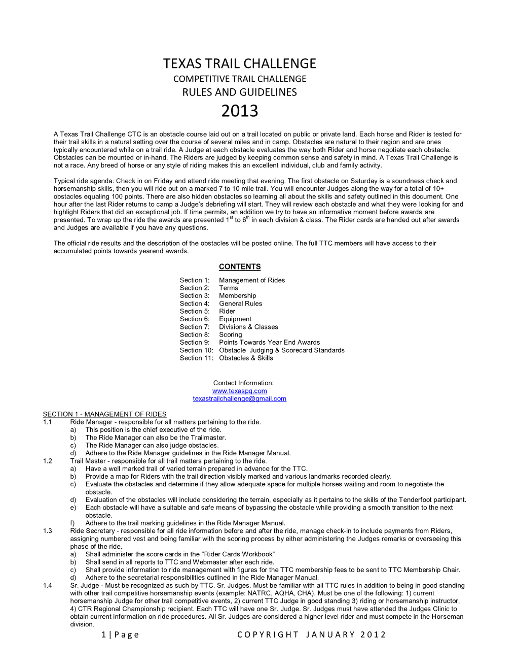 2013 TTC RULES.Pdf