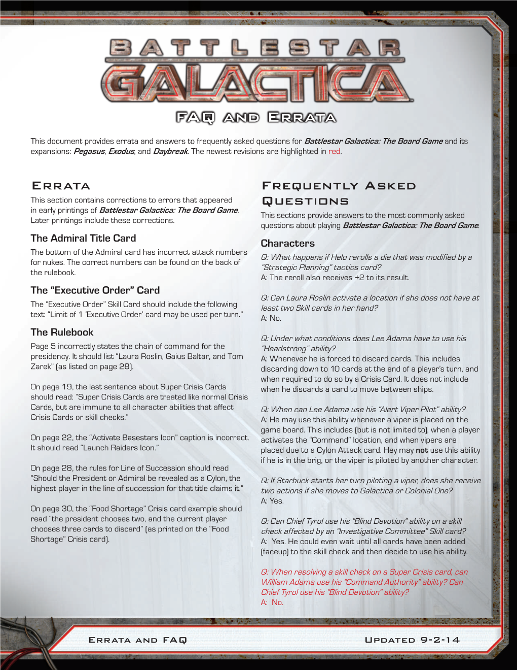 Battlestar Galactica: the Board Game and Its Expansions: Pegasus, Exodus, and Daybreak