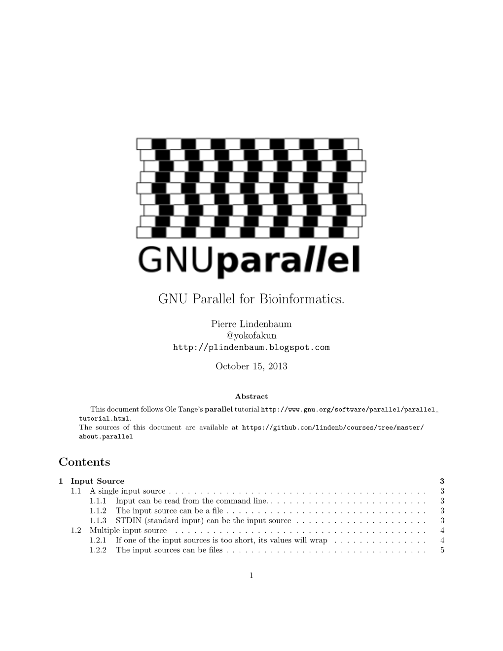 GNU Parallel for Bioinformatics