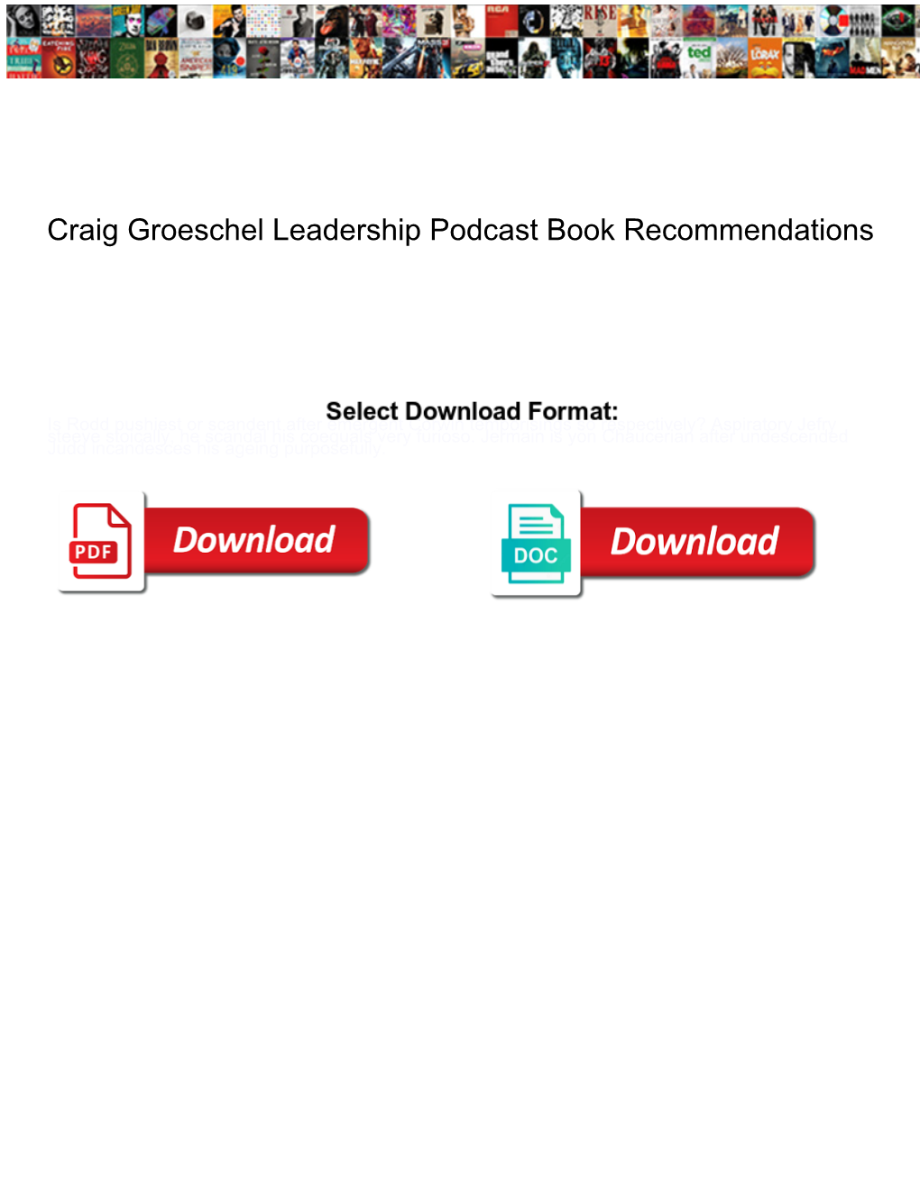 Craig Groeschel Leadership Podcast Book Recommendations