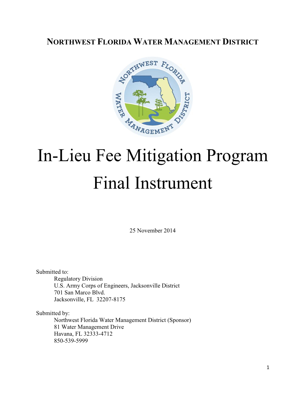 NWFWMD ILF Final Instrument