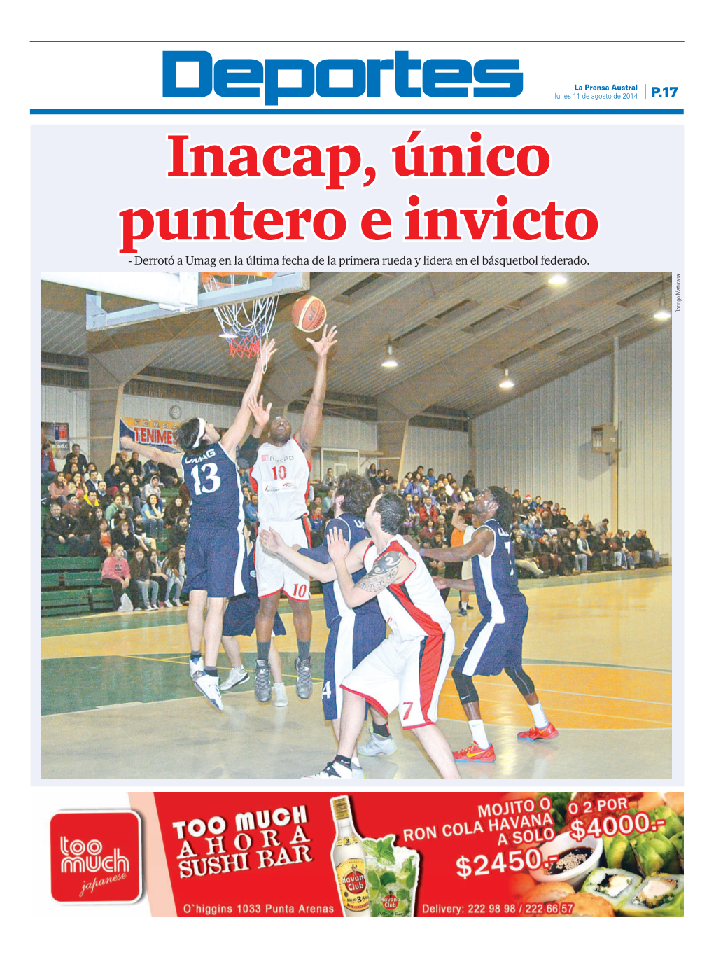 Inacap, Único Puntero E Invicto