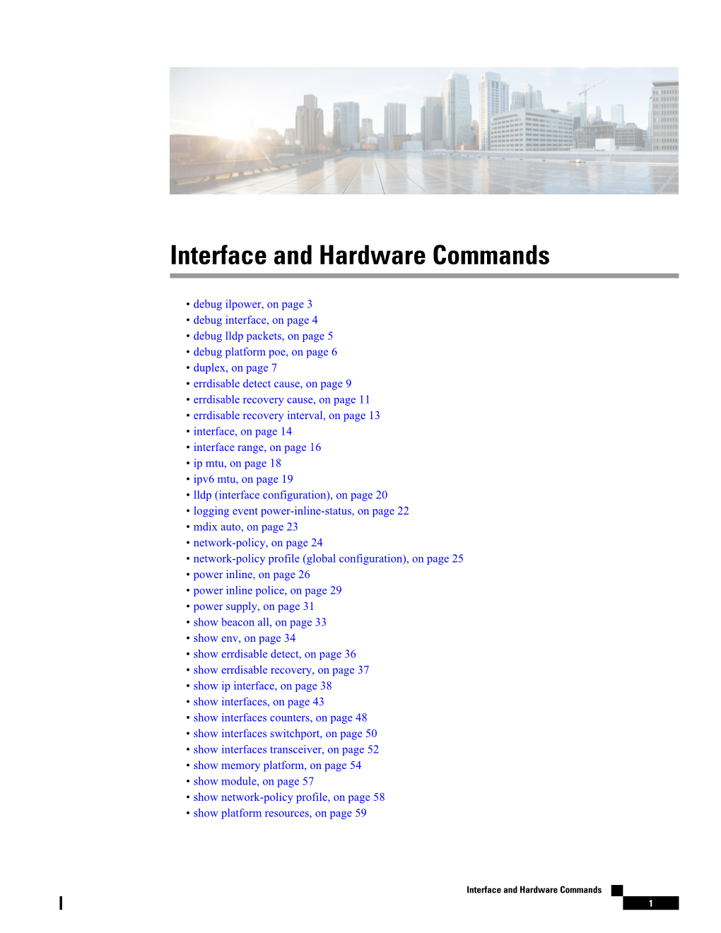 Interface and Hardware Commands