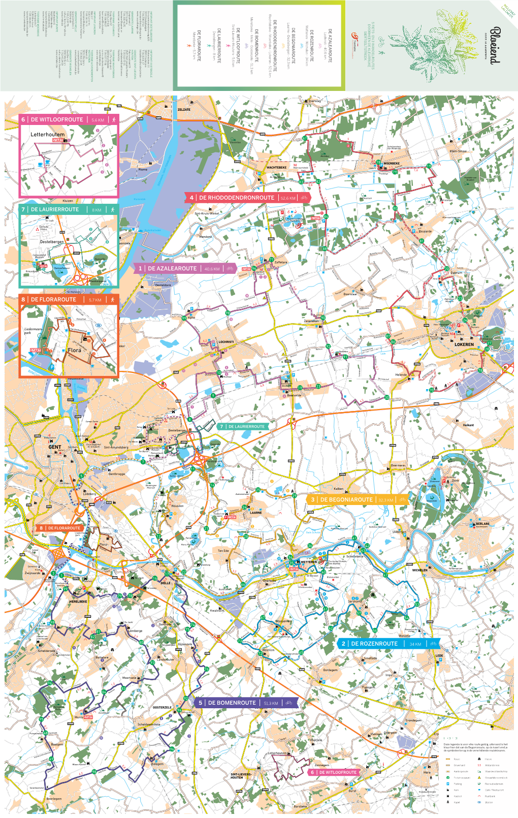 Kaart Bloeiend Oost-Vlaanderen