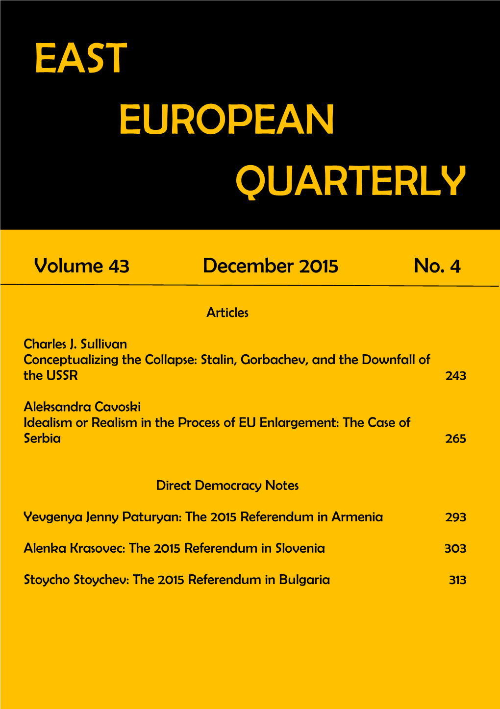 East European Quarterly