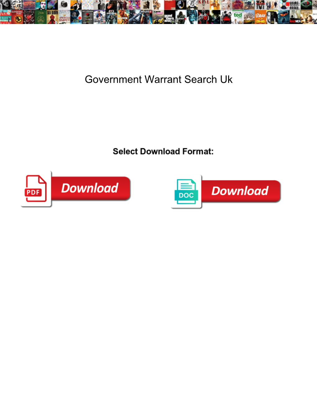 Government Warrant Search Uk