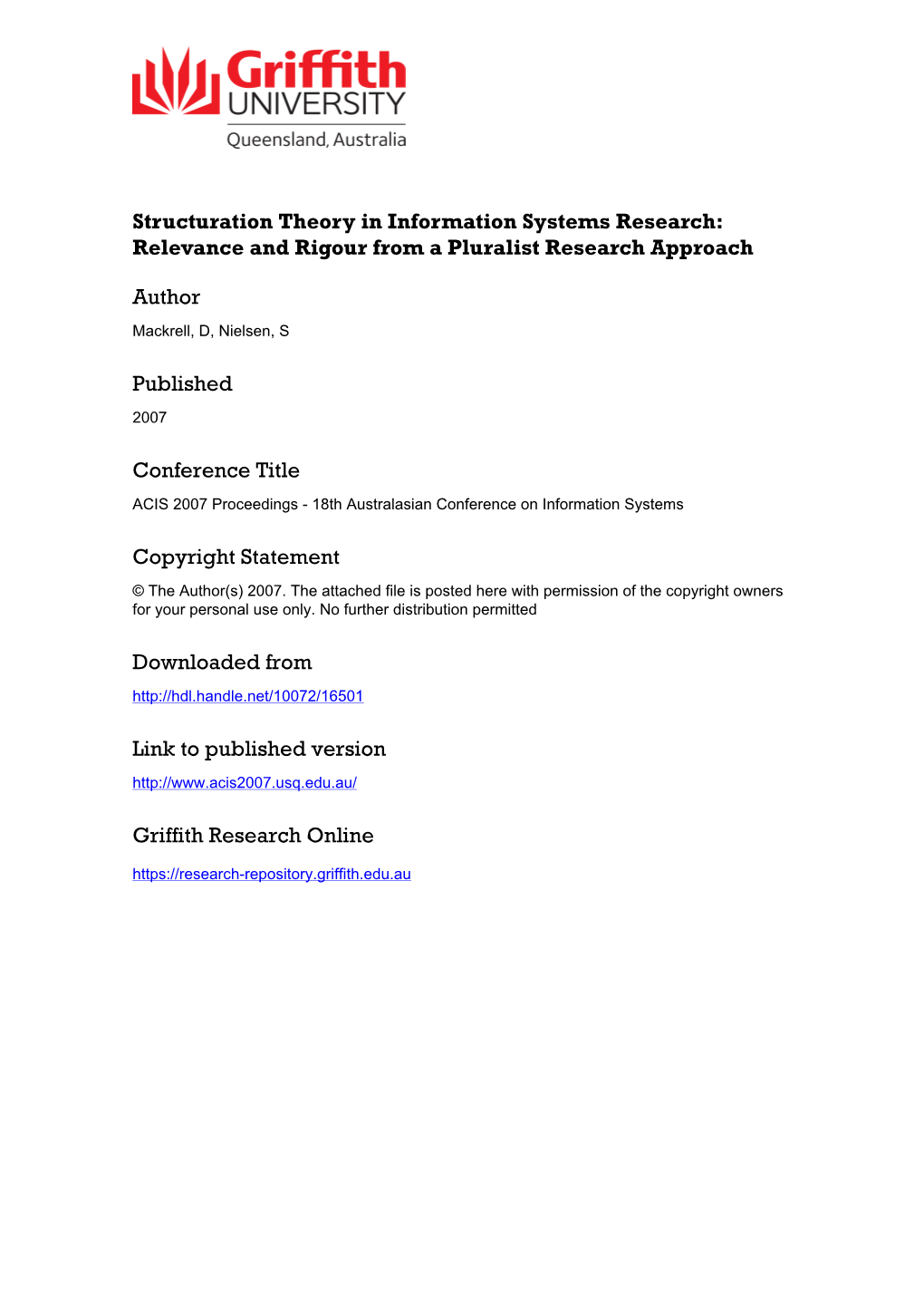 Structuration Theory in IS Research: Rigour from a Multi-Paradigmatic Approach