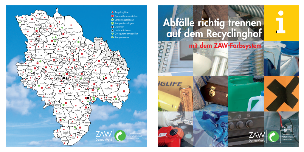 Abfälle Richtig Trennen Auf Dem Recyclinghof Mit Dem ZAW-Farbsys Tem