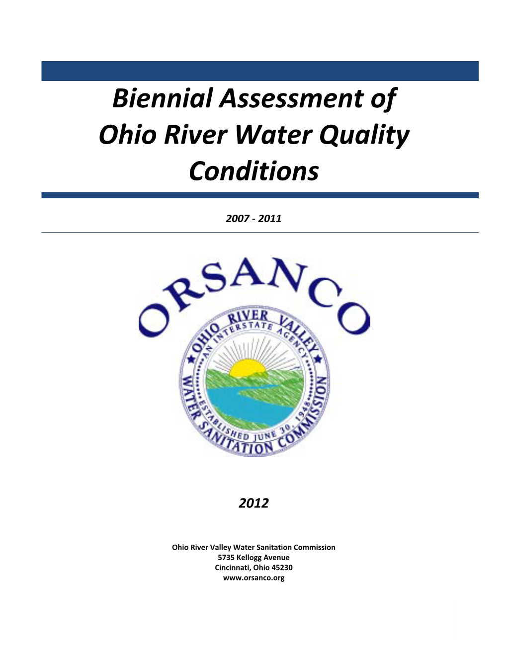 Biennial Assessment of Ohio River Water Quality Conditions