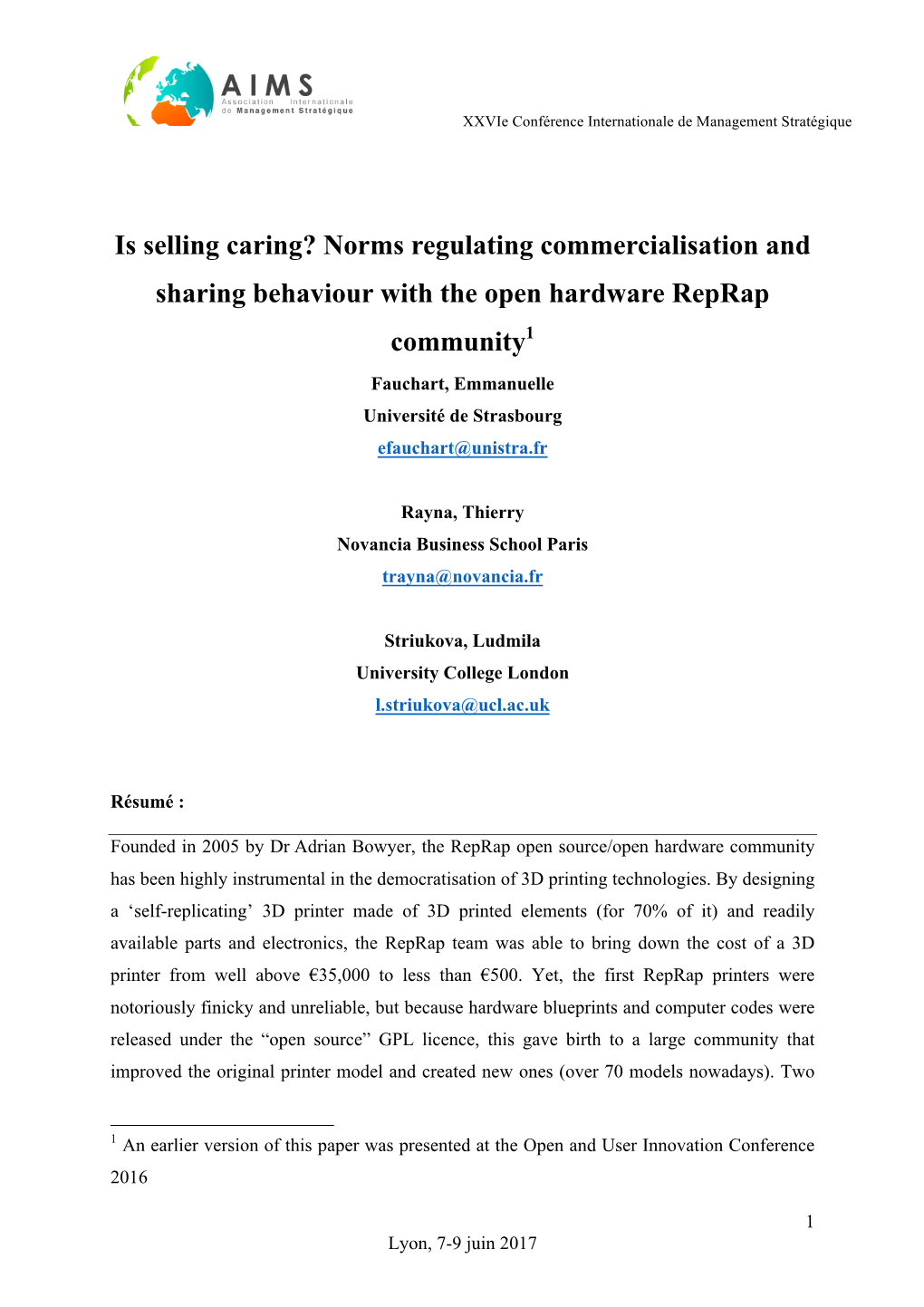 Is Selling Caring? Norms Regulating Commercialisation and Sharing