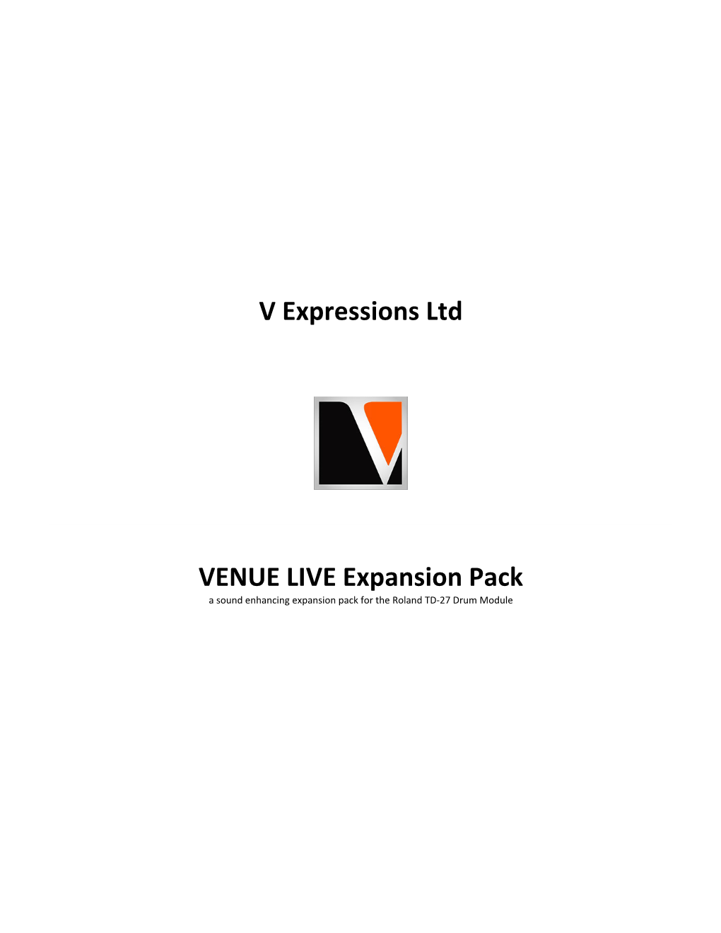 V Expressions Ltd VENUE LIVE Expansion Pack