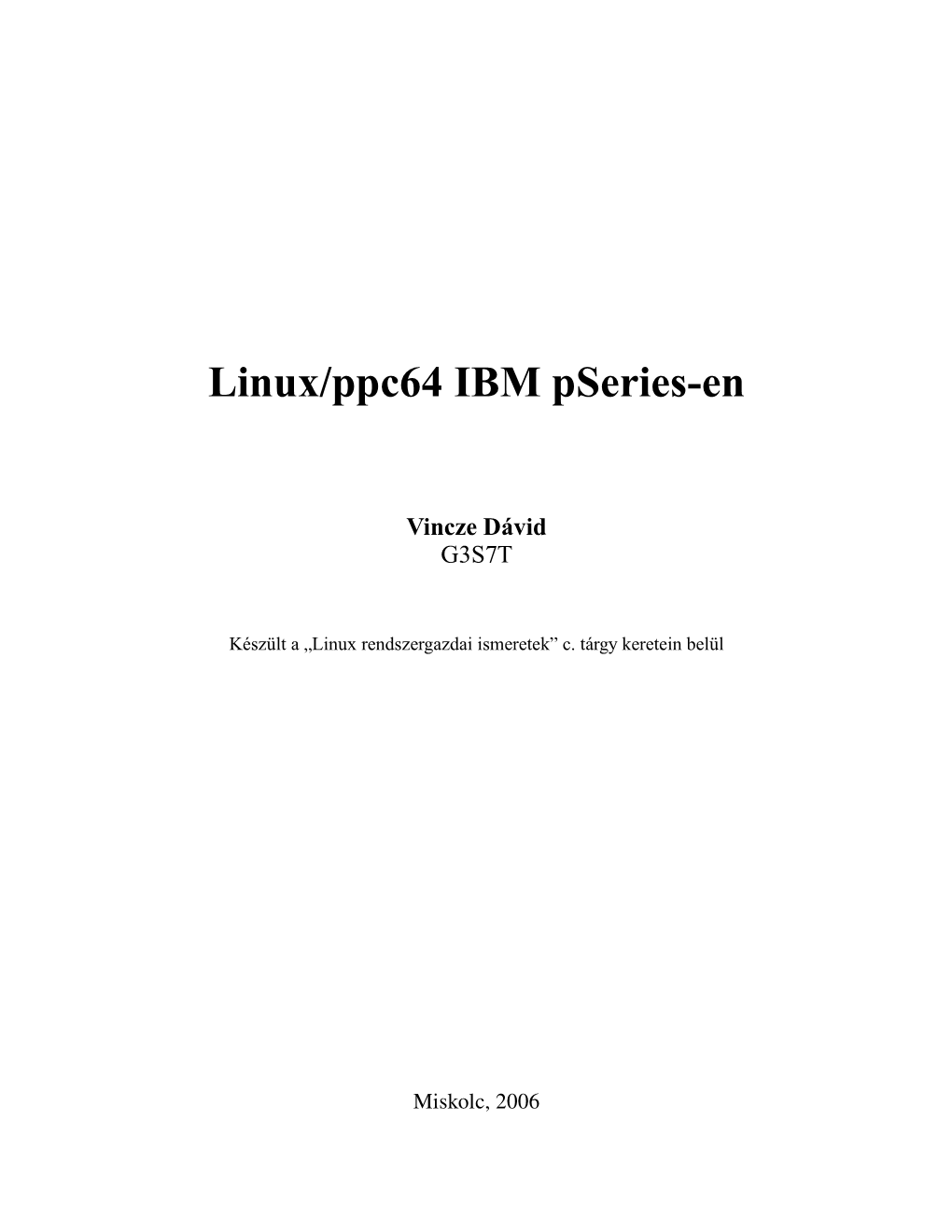 Linux/Ppc64 IBM Pseries-En