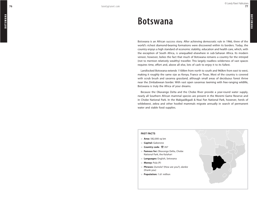 BOTSWANA 77 © Lonely Planet Publications Planet Lonely ©