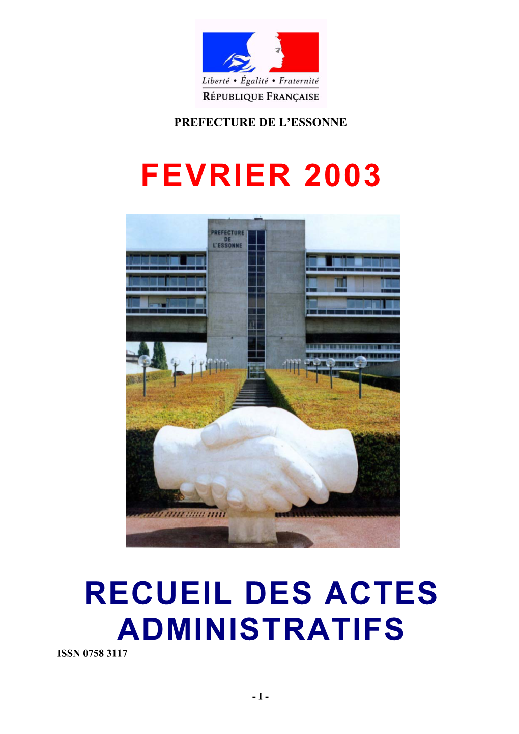 Fevrier 2003 Recueil Des Actes Administratifs