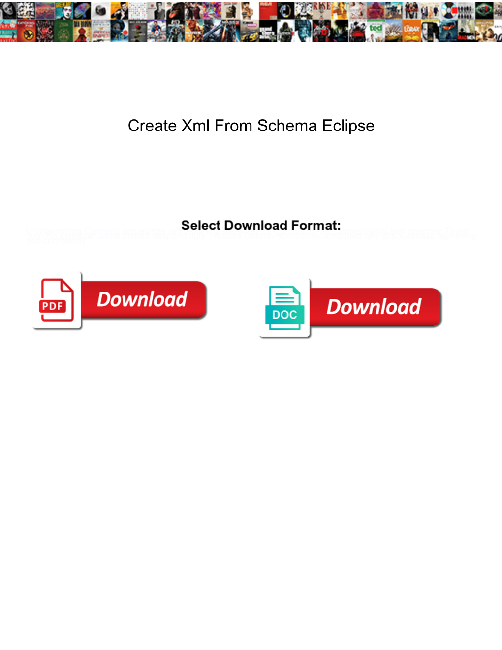 Create Xml from Schema Eclipse