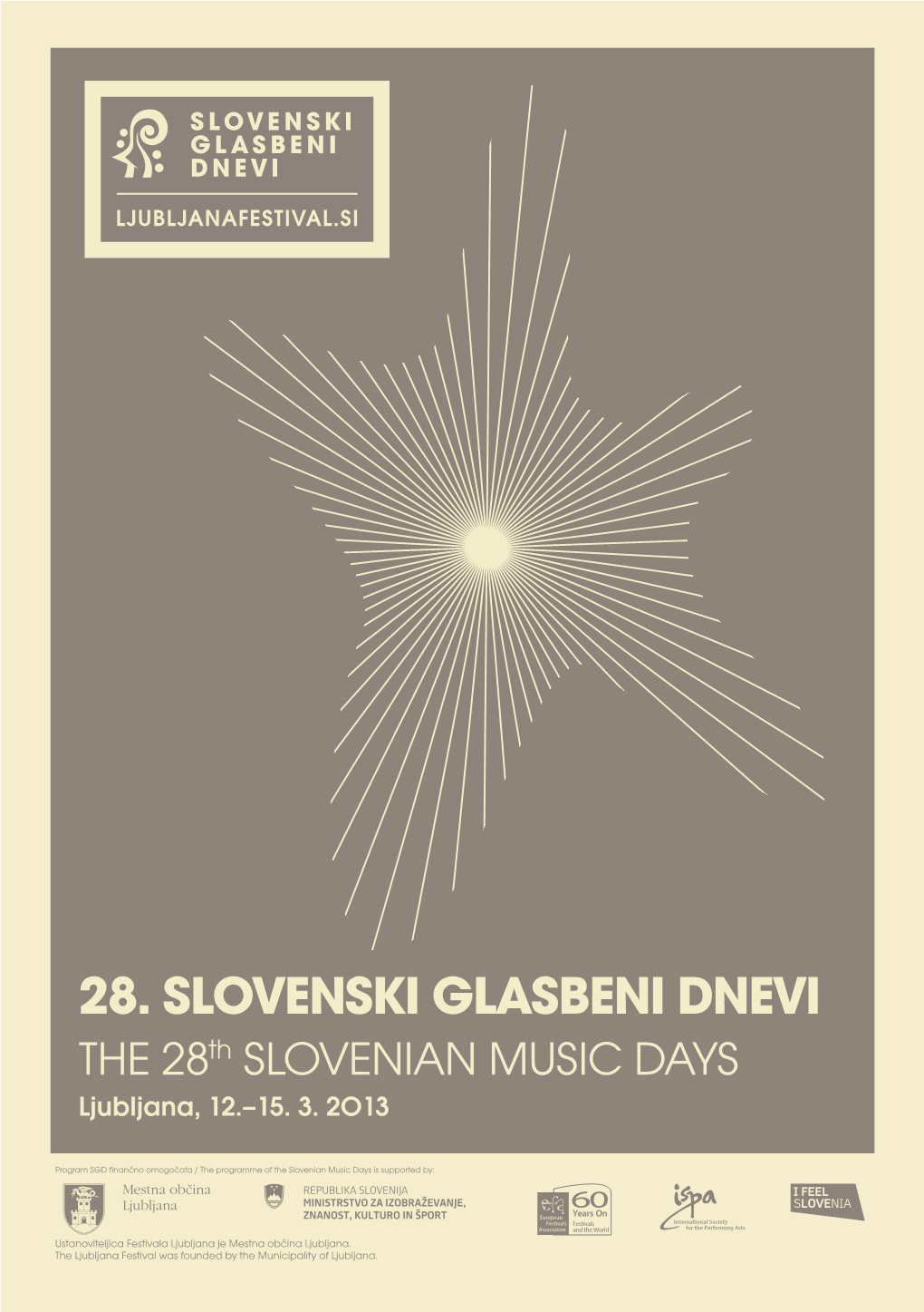 28. Slovenski Glasbeni Dnevi the 28Th Slovenian Music Days Ljubljana, 12.–15