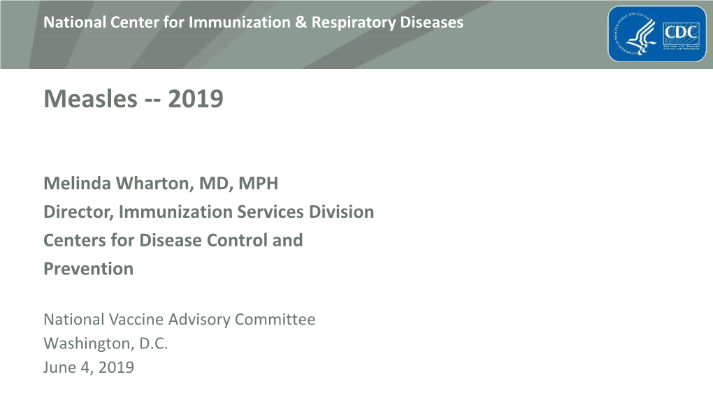 Measles Outbreaks