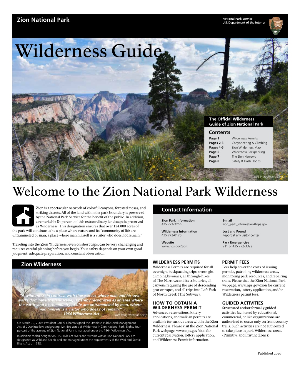 Zion Wilderness Guide