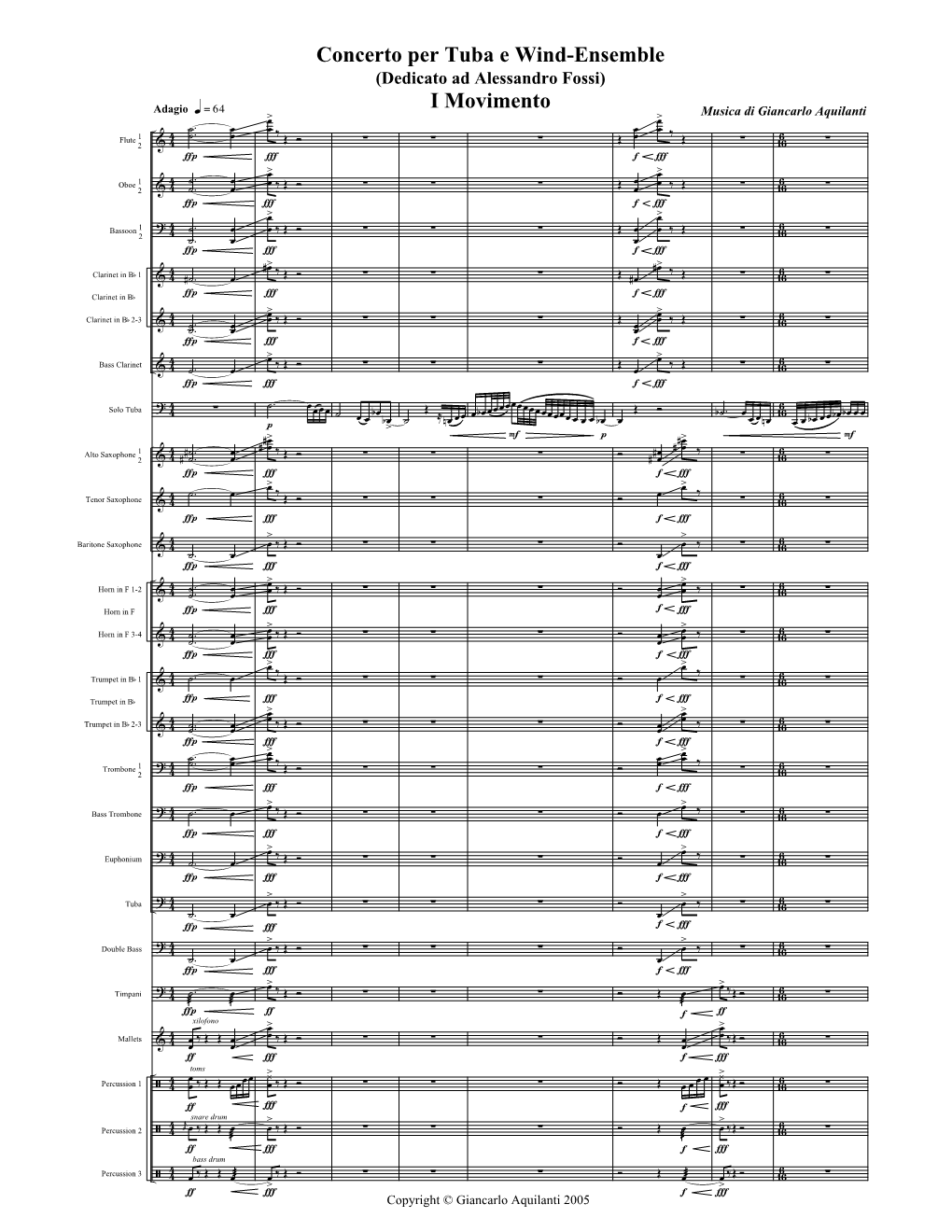 Concerto Per Tuba E Wind-Ensemble I Movimento