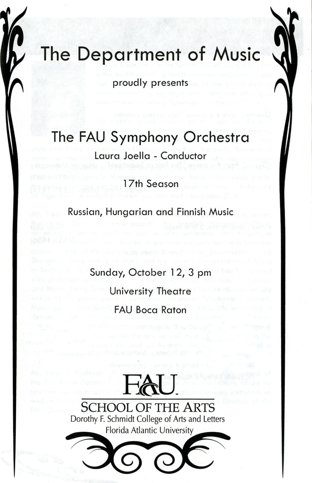 The FAU Symphony Orchestra Laura Joella - Conductor