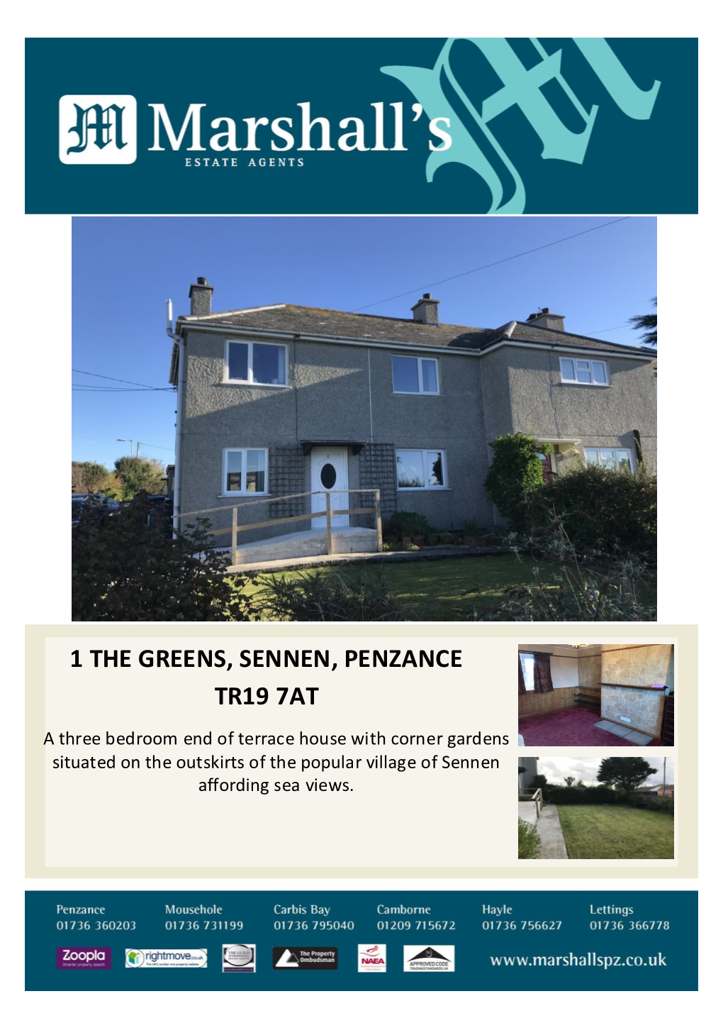 1 the Greens, Sennen, Penzance Tr19 7At