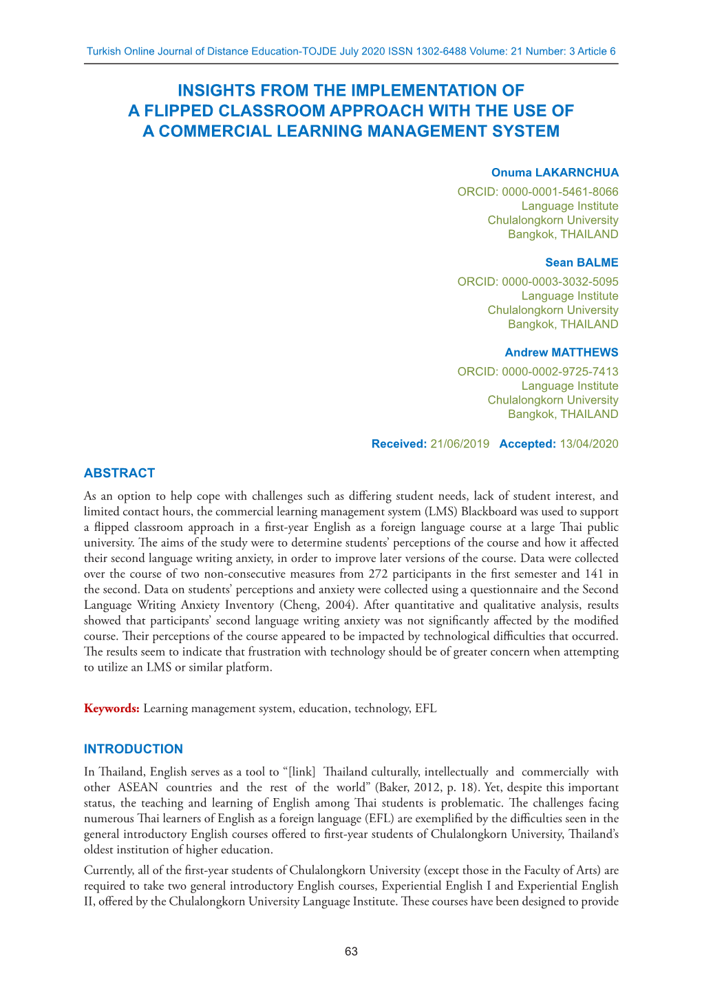 Insights from the Implementation of a Flipped Classroom Approach with the Use of a Commercial Learning Management System