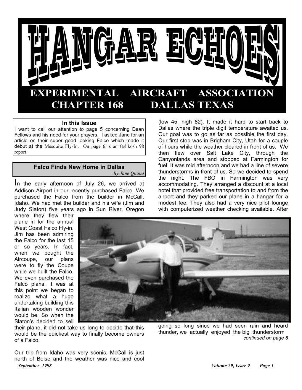 Experimental Aircraft Association Chapter 168 Dallas Texas