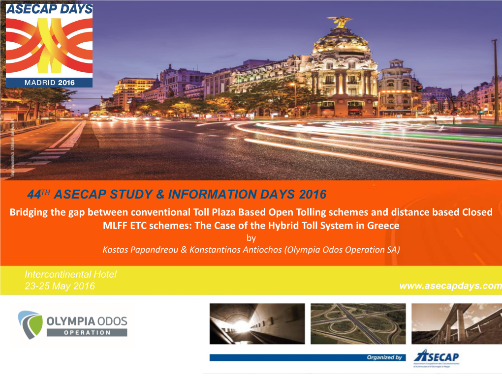 44Th Asecap Study & Information Days 2016