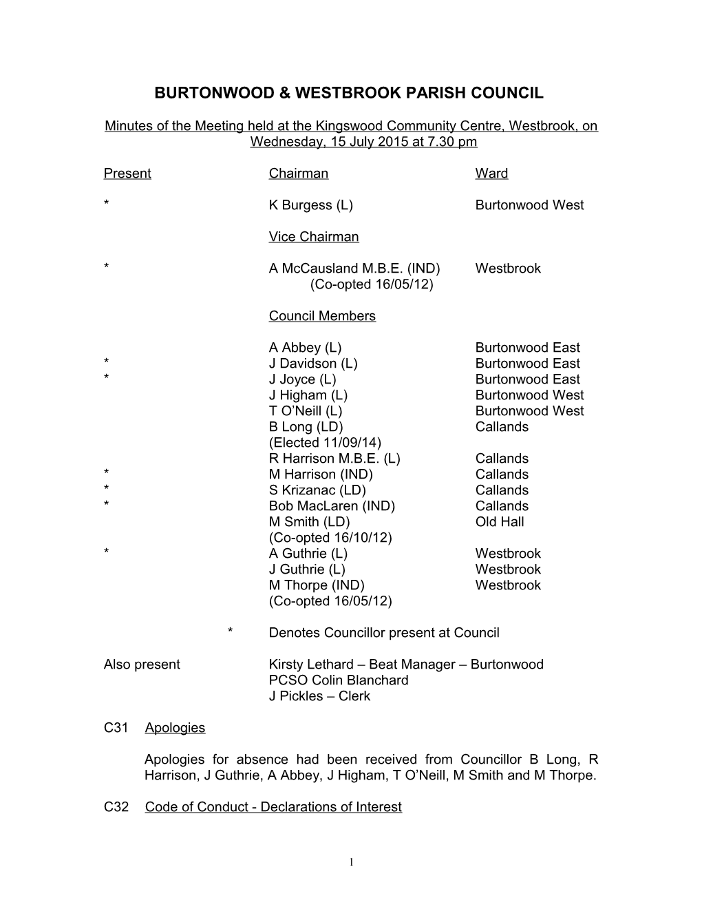 Burtonwood & Westbrook Parish Council s1