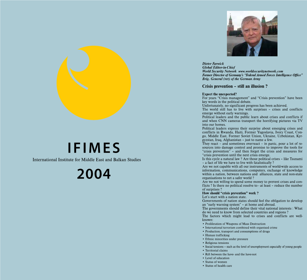 IFIMES 2004 2004 Sions and Actions