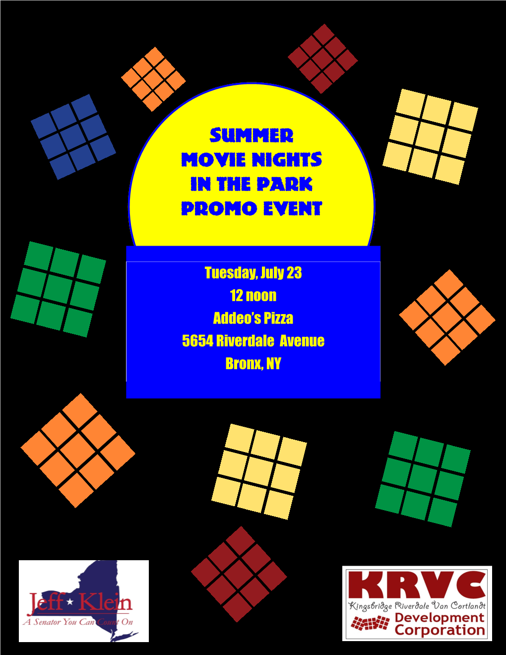 Summer Movie Nights in the Park Promo Event