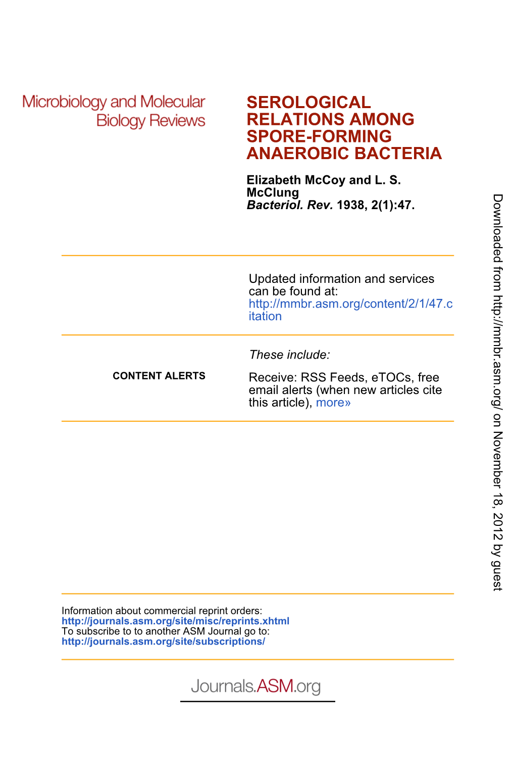 Anaerobic Bacteria Spore-Forming Relations