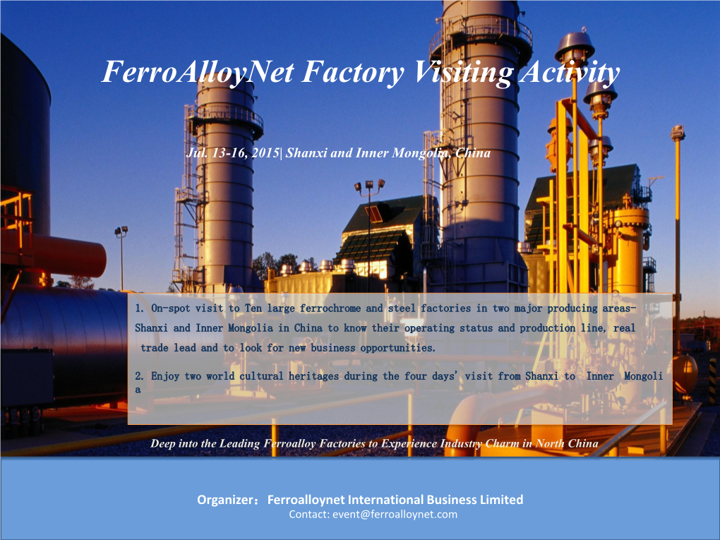 Ferroalloynet Factory Visiting Activity