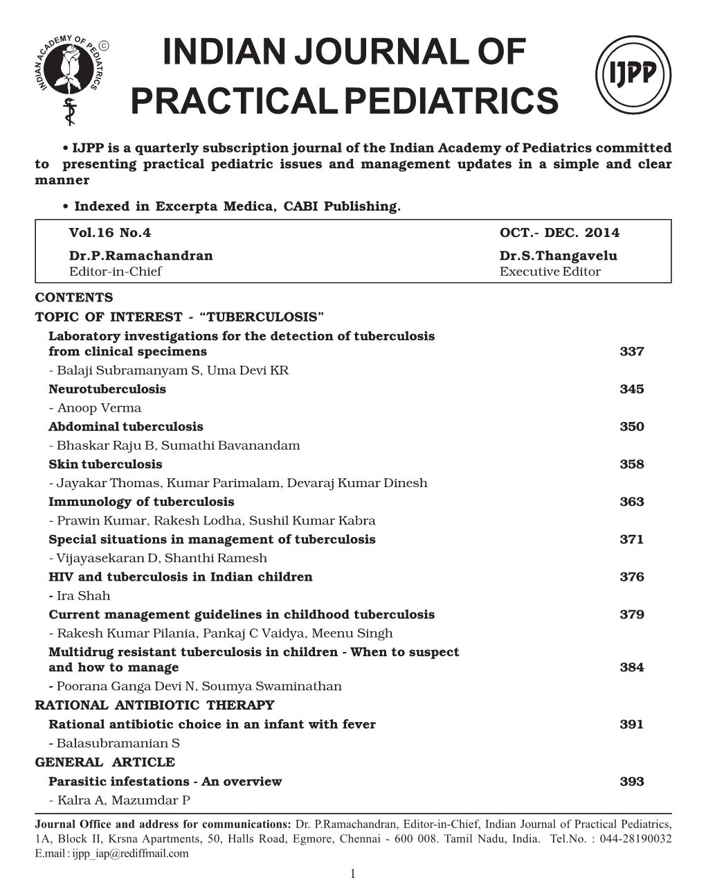 Indian Journal of Practical Pediatrics