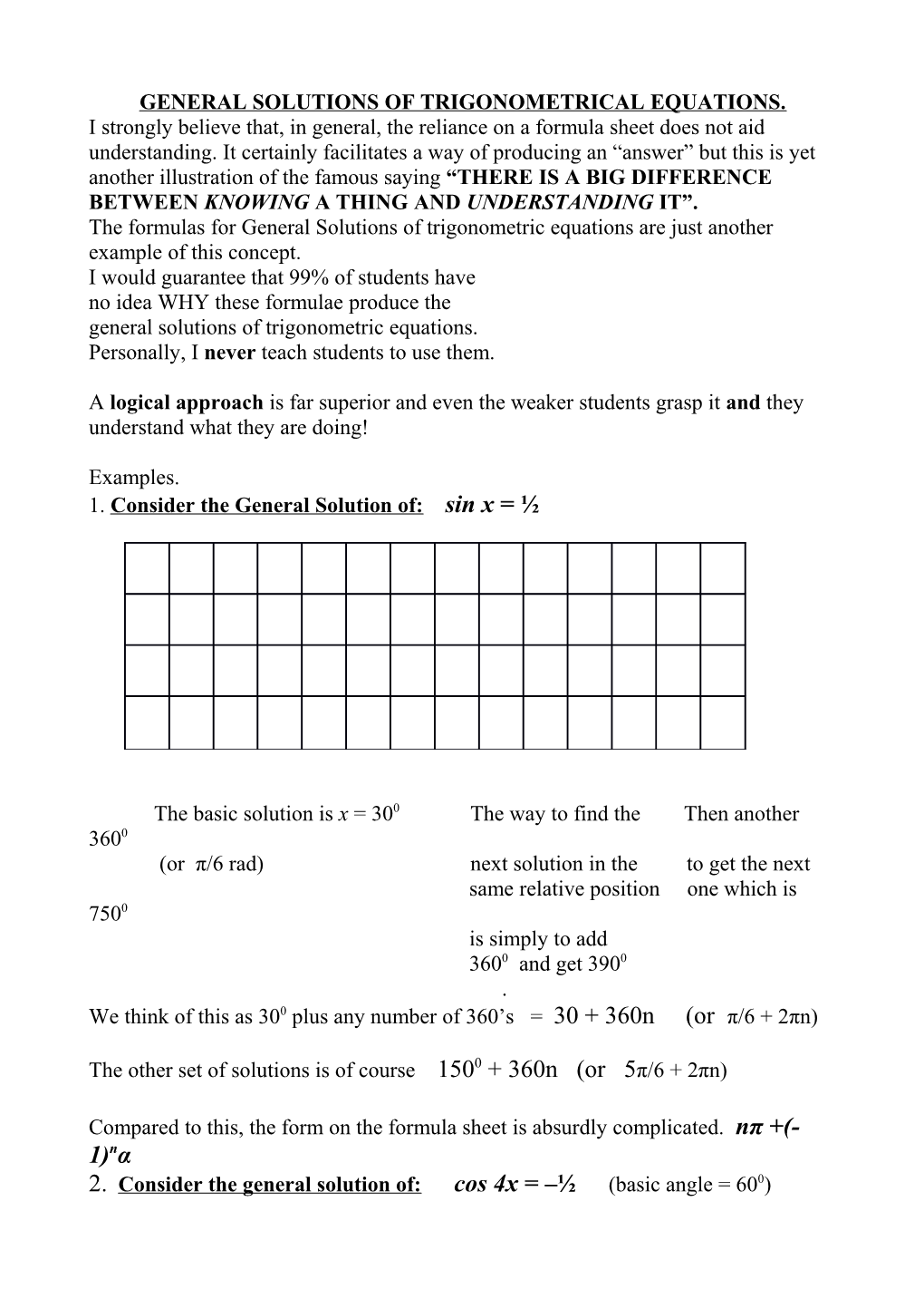 Use of Formula Sheets