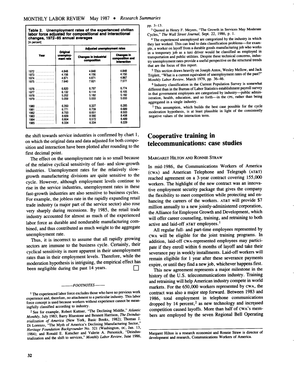 Cooperative Training in Telecommunications: Case Studies