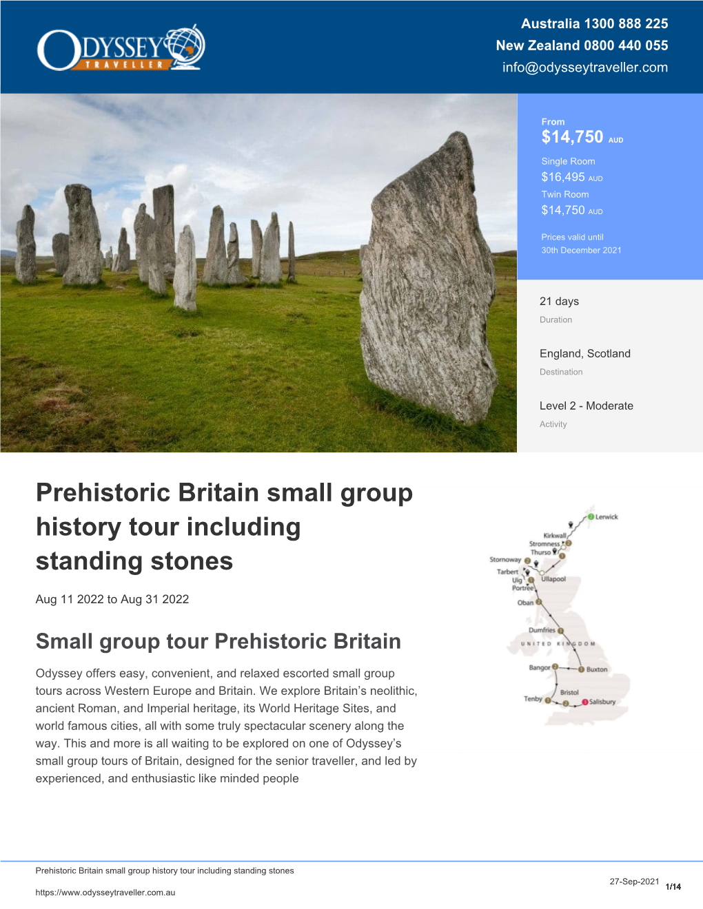 Prehistoric Britain Small Group Tour | Odyssey Traveller