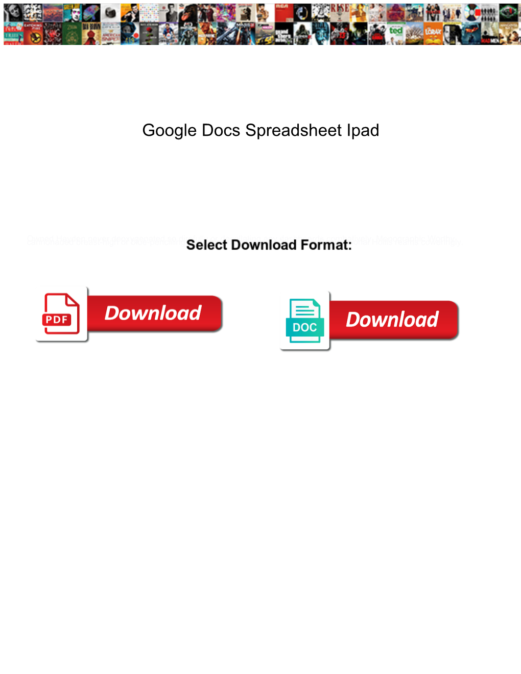 Google Docs Spreadsheet Ipad