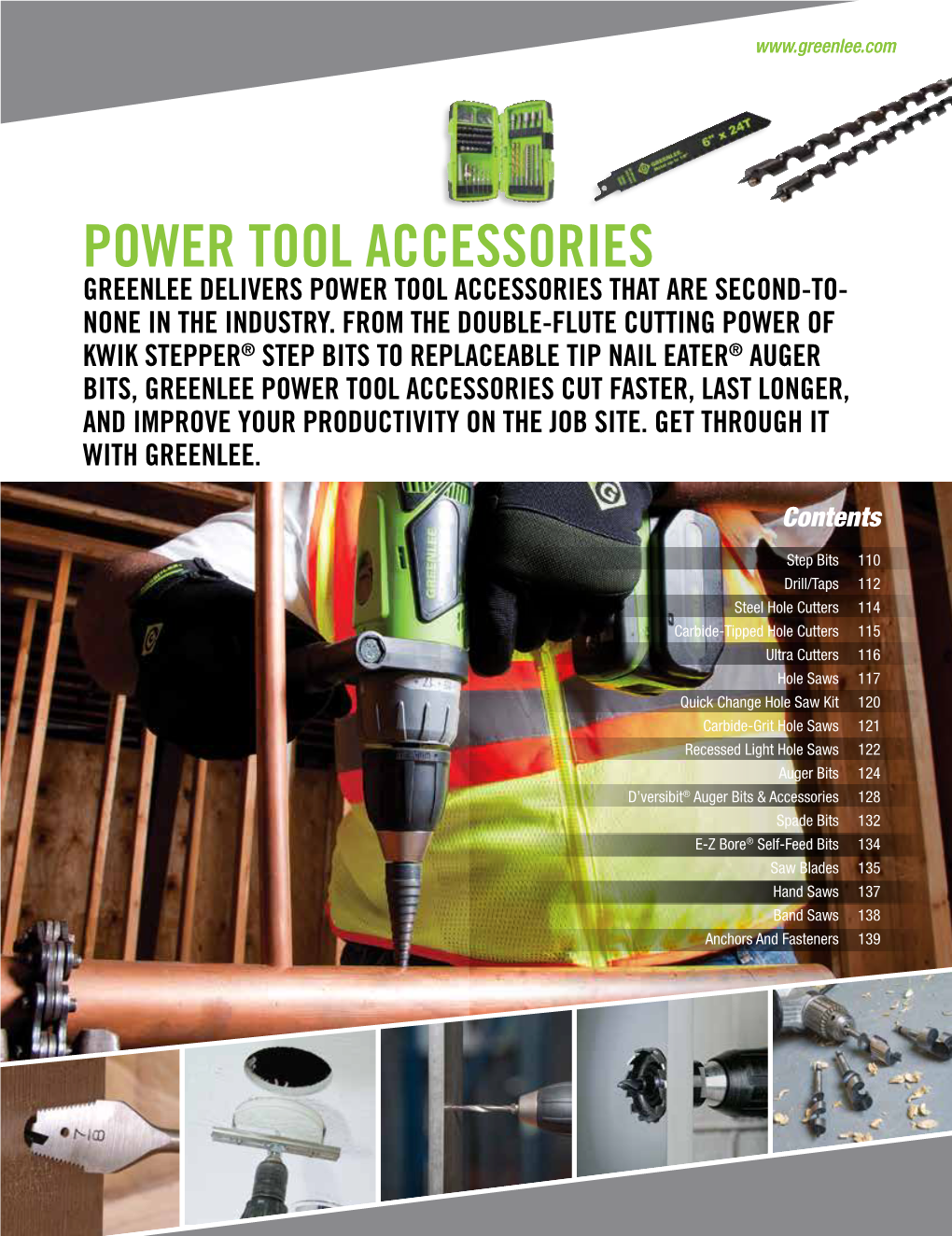 Power Tool Accessories Greenlee Delivers Power Tool Accessories That Are Second-To- None in the Industry
